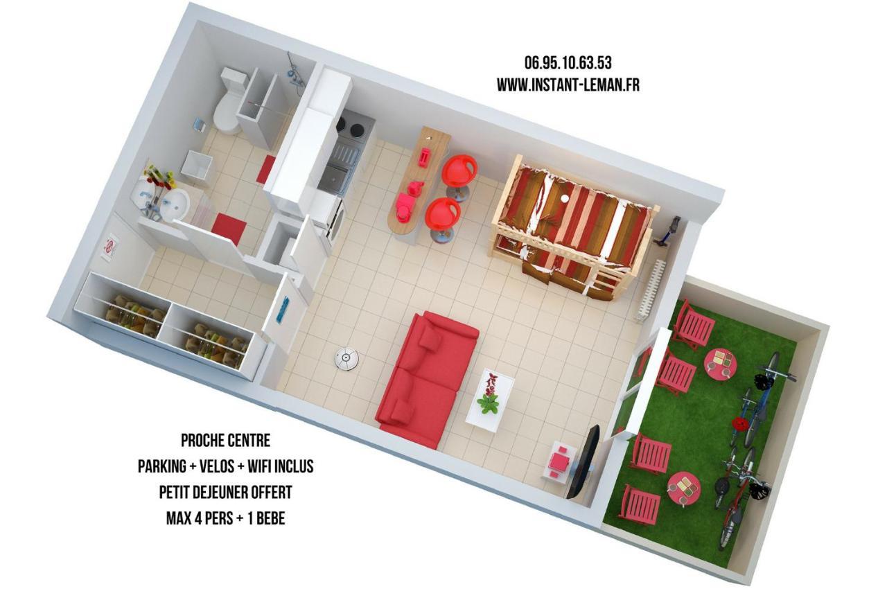 Instant-Leman II Apartment Thonon-les-Bains Luaran gambar